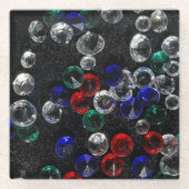 Scattered Jewels and Gemstones Glazen Onderzetter (Voorkant)