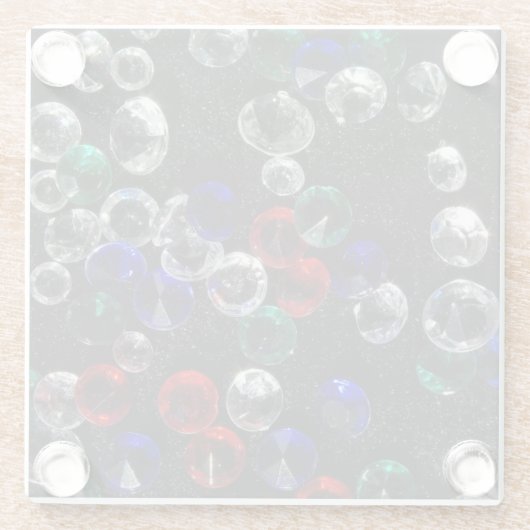 Scattered Jewels and Gemstones Glazen Onderzetter (Achterkant)