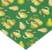 Scattered Pear Print op Emerald Green Korte Tafelloper (Hoek)