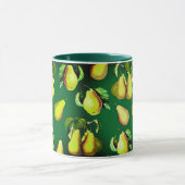 Scattered Pear Print op Emerald Green Mok (Midden)
