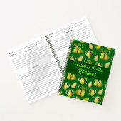 Scattered Pear Print op Emerald Green Notitieboek (Binnen)