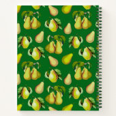 Scattered Pear Print op Emerald Green Notitieboek (Achterkant)