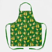 Scattered Pear Print op Emerald Green Schort (Voorkant)