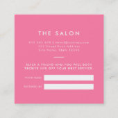 Scattered Pink Hearts Confetti Deel de Liefde Aanbevelingskaartje (Achterkant)