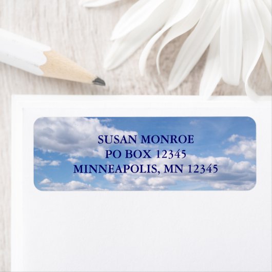 Scattered Pretty Clouds Photo Etiket (Insitu)