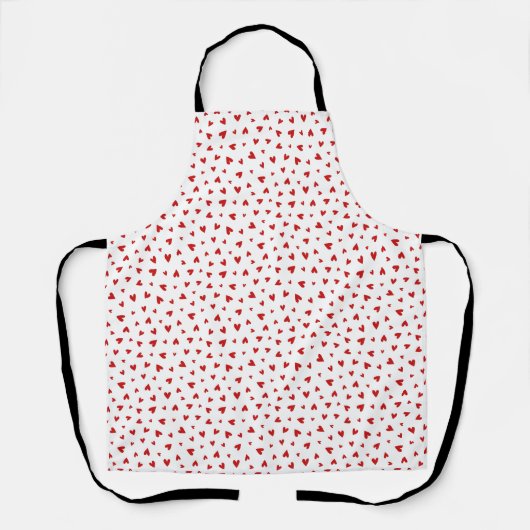 Scattered Red Hearts Apron Schort (Voorkant)