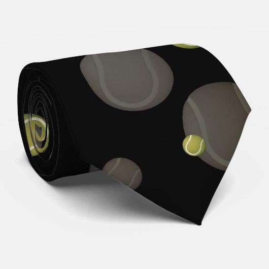 Scattered Tennis Balls | Sportcadeau Stropdas (Opgerold)