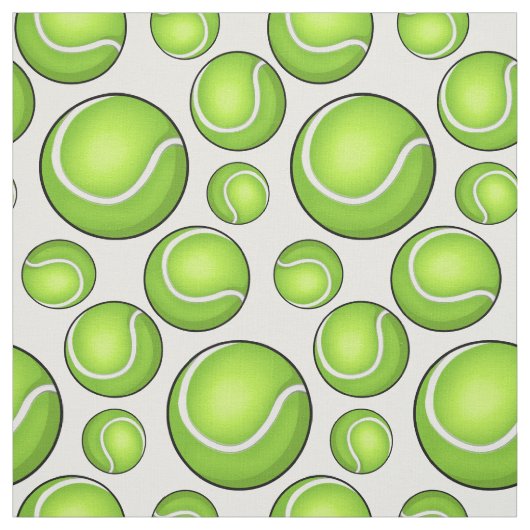 Scattered Tennis Balls Stof (Swatch)