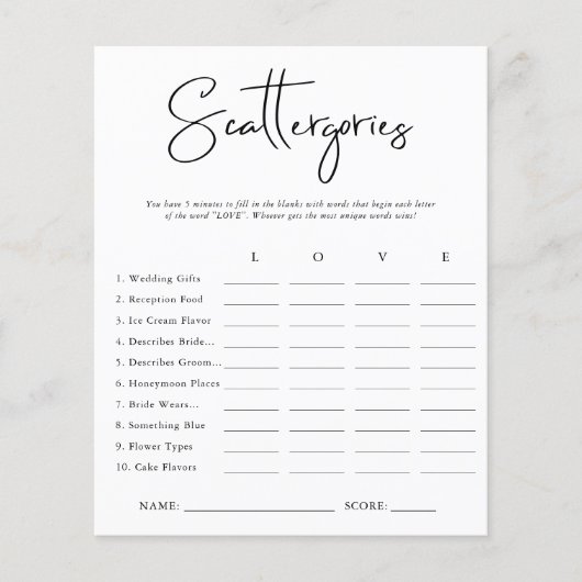 Scattergories | VRIJGEZELLENFEEST (Voorkant)