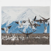 Scattering Geese Fleece Deken (Voorkant (Horizontaal))