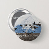Scattering Geese Ronde Button 5,7 Cm (Voorkant /achterkant)