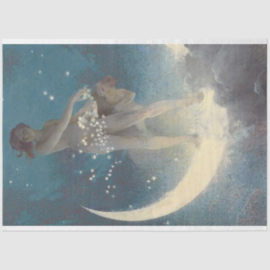 Scattering Stars Artwork Blue Art Decoupage Tissuepapier (Voorkant)