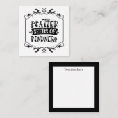 Scatterzaden van vriendelijkheid, woordkunst notitiekaartje (Voorkant / Achterkant)