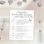 Scavenger Hunt Bachelorette Party Fotospel Poster<br><div class="desc">Bachelorette scavenger hunt spel is perfecte activiteit voor bachelorette party / hen party. Deze speurtocht is een sjabloon die je alle teksten kunt bewerken om dit te uniek te maken. Klik - personaliseren - om uw personalisatie toe te voegen.</div>