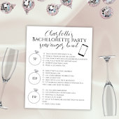 Scavenger Hunt Bachelorette Party Fotospel Poster