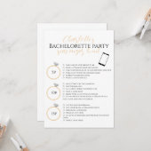 Scavenger Hunt Bachelorette Party Goud Fotospel Kaart (Voorkant / Achterkant in situ)