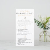Scavenger Hunt Bachelorette Party Gouden gPhoto sp Kaart (Staand voorkant)