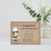 Scavenger Hunt Birthday Party Kaart (Staand voorkant)