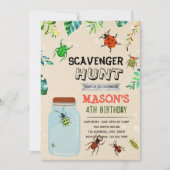 SCAVENGER HUNT bug party uitnodiging (Voorkant)