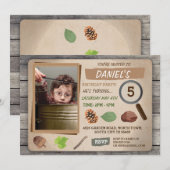 SCAVENGER HUNT FOTO KINDEREN VERJAARDAG UITNODIGIN KAART (Voorkant / Achterkant)