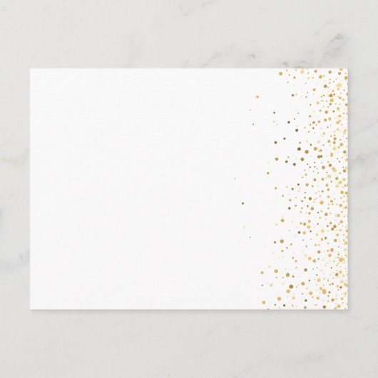 Scavenger Hunt Game voor Mall Party Tieners goud Aankondigingskaart (Achterkant)