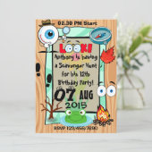 Scavenger Hunt Geachte Kinder Partij Kaart (Staand voorkant)