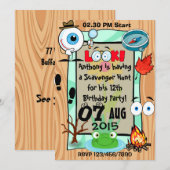 Scavenger Hunt Geachte Kinder Partij Kaart (Voorkant / Achterkant)