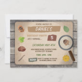 SCAVENGER HUNT KIDS VERJAARDAGSFEESTJE TUIN UITNOD KAART (Voorkant)