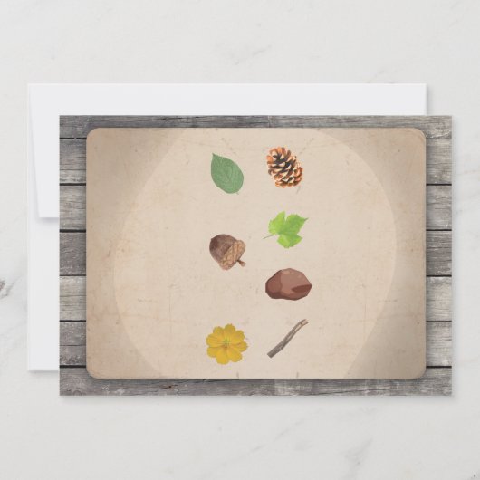 SCAVENGER HUNT KIDS VERJAARDAGSFEESTJE TUIN UITNOD KAART (Achterkant)