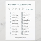 Scavenger Hunt Kinder Activiteiten in de openlucht (Voorkant)