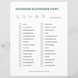 Scavenger Hunt Kinder Activiteiten in de openlucht
