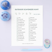 Scavenger Hunt Kinder Activiteiten in de openlucht Flyer (Enkel)