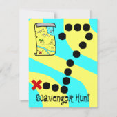 Scavenger Hunt Map Party Thema Uitnodigingen (Voorkant)