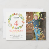 Scavenger Hunt Natuur Trail Blauwgroen Foto van Bi Kaart (Voorkant)