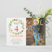 Scavenger Hunt Natuur Trail Blauwgroen Foto van Bi Kaart (Staand voorkant)