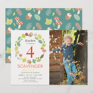 Scavenger Hunt Natuur Trail Blauwgroen Foto van Bi Kaart