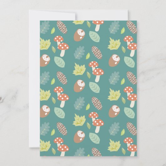 Scavenger Hunt Natuur Trail Blauwgroen verjaardag Kaart (Achterkant)