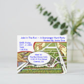 SCAVENGER HUNT PARTIJ BELEGT ~EZ OM AAN TE PASSEN KAART (Staand voorkant)