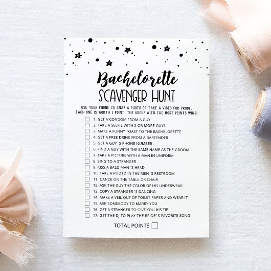 Scavenger Hunt Party bewerkbare game Kaart