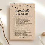 Scavenger Hunt Party bewerkbare game Kaart<br><div class="desc">Koop dit bewerkbare spel en geniet van hoge kwaliteit Bachelorette Scavenger Hunt kaart voor uw evenement! Dit is een spel sjabloon,  U kunt de vragen veranderen zoals u wenst! Kraftpapier-papierontwerp.</div>