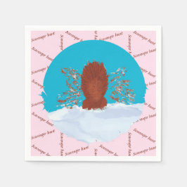 Scavenger jacht plezier eekhoorn graven op pastel servet