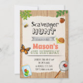 Scavenger jachtpartij uitnodiging (Voorkant)