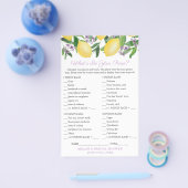 Scavenger-spelkaart voor leemons Vrijgezellenfeest Flyer (Enkel)