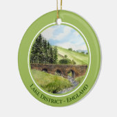 Scawgill Bridge over het Aiken Lake District UK Keramisch Ornament (Links)