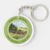 Scawgill Bridge over het Aiken Lake District UK Sleutelhanger (Achterkant)