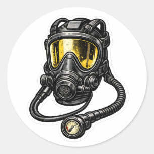 SCBA-masker Ronde Sticker
