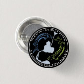SCDR-Sturgeon for Tomorrow Button-Black Ronde Button 3,2 Cm (Voorkant /achterkant)