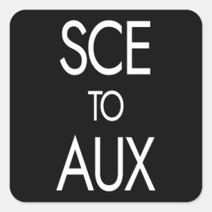 SCE naar AUX - Space Race en Rocket Science Vierkante Sticker