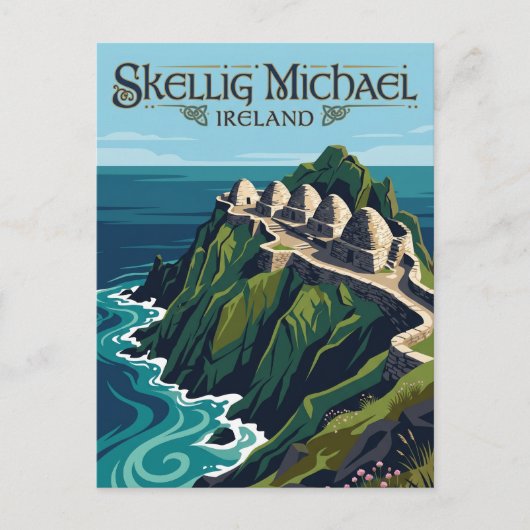 Sceilg Mhichíl Ierland Briefkaart (Voorkant)