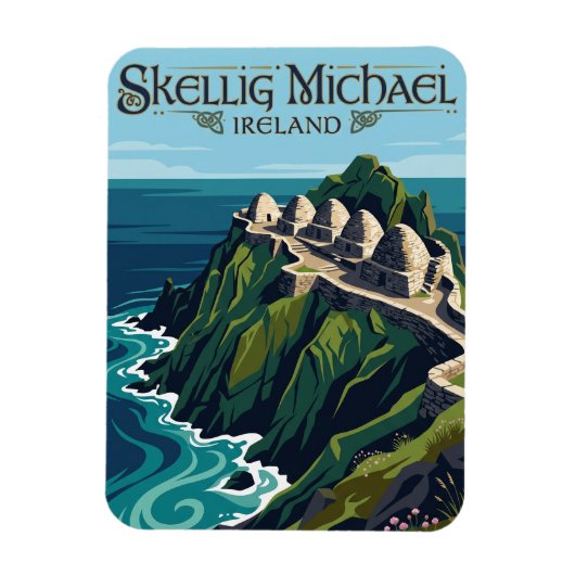 Sceilg Mhichíl Ierland Magneet (Verticaal)